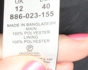 Next Women's Black Blazer Jacket Size 12 Lined Suit Coat