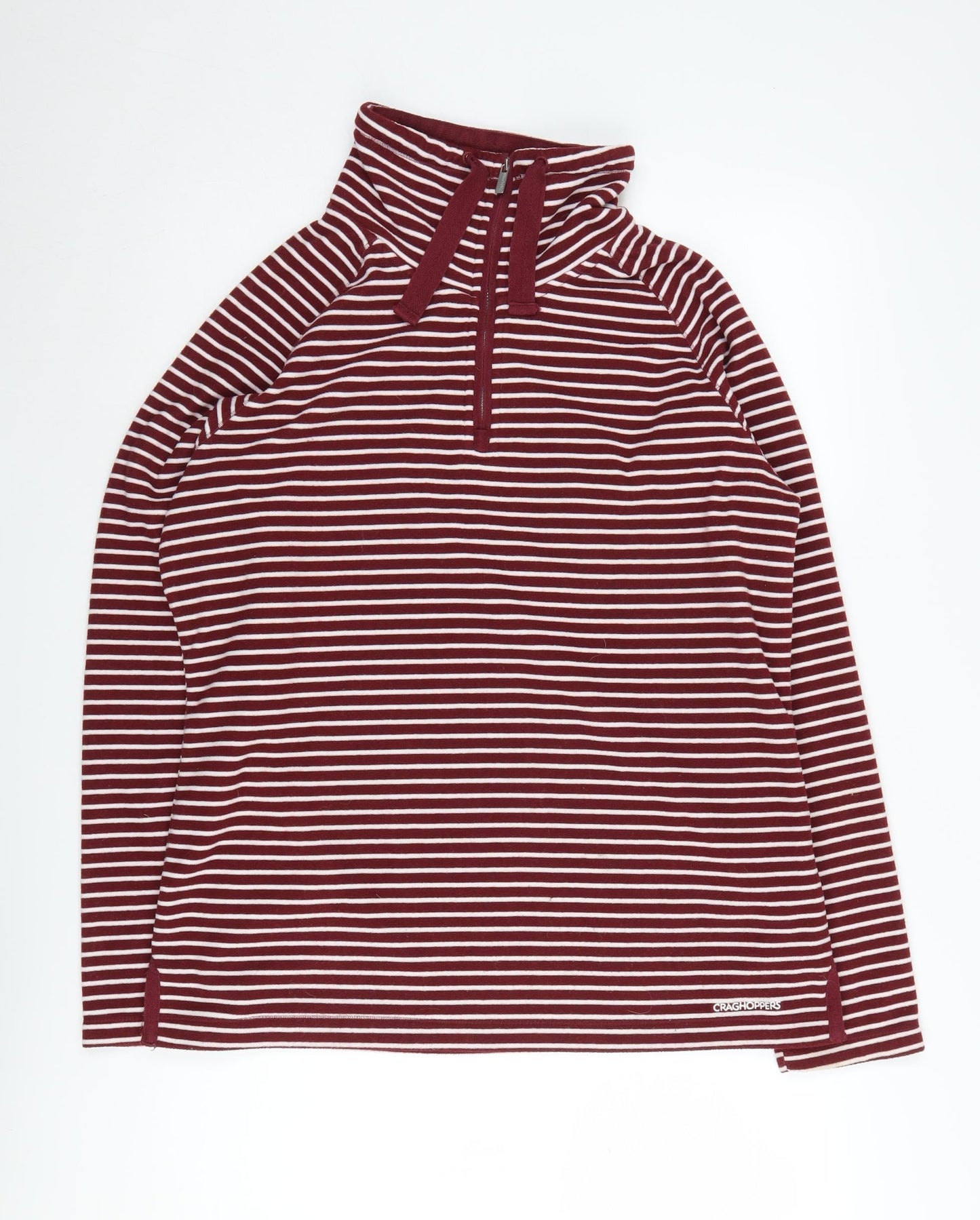 Craghoppers Women's Red Striped Sweatshirt Size 16