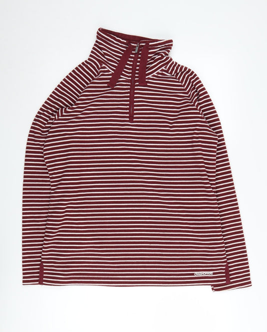 Craghoppers Women's Red Striped Sweatshirt Size 16