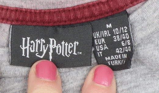 Unisex Adults UK Size M Harry Potter Grey Basic T-Shirt