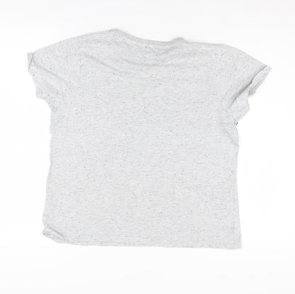 Womens UK Size L Disney Grey Basic T-Shirt