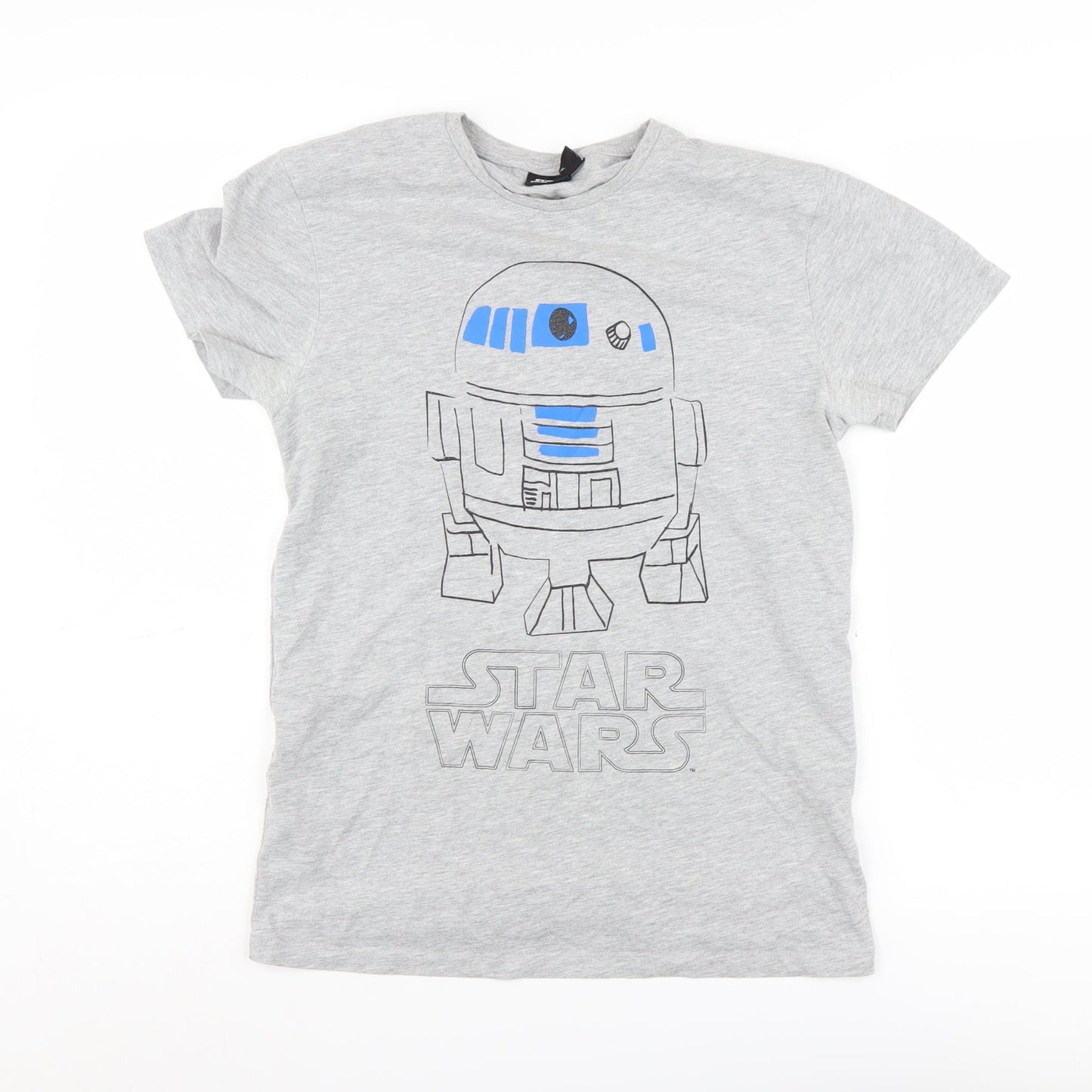 Star Wars Grey Men's T-Shirt, Size S, R2D2 Graphic