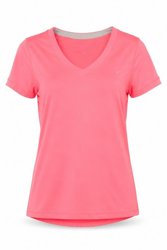 Womens UK Size L Nike Pink Gym & Training Running & Jogging T-Shirt