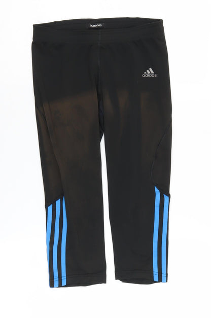 Adidas Unisex Kids Black Cropped Leggings M