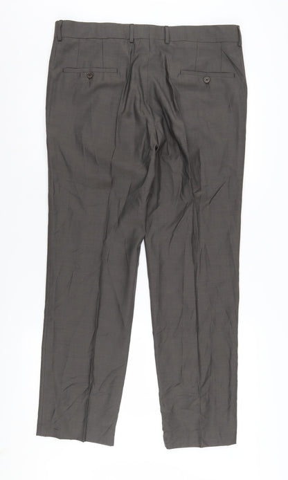 Mens UK Size 52 Calvin Klein Regular Fit Dress Pants Grey Trousers