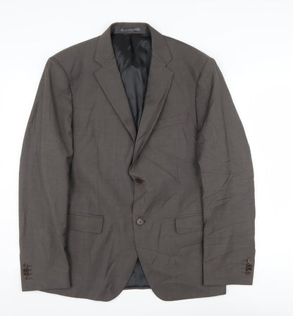 Mens UK Size 52 Calvin Klein Regular Grey Suit Jacket