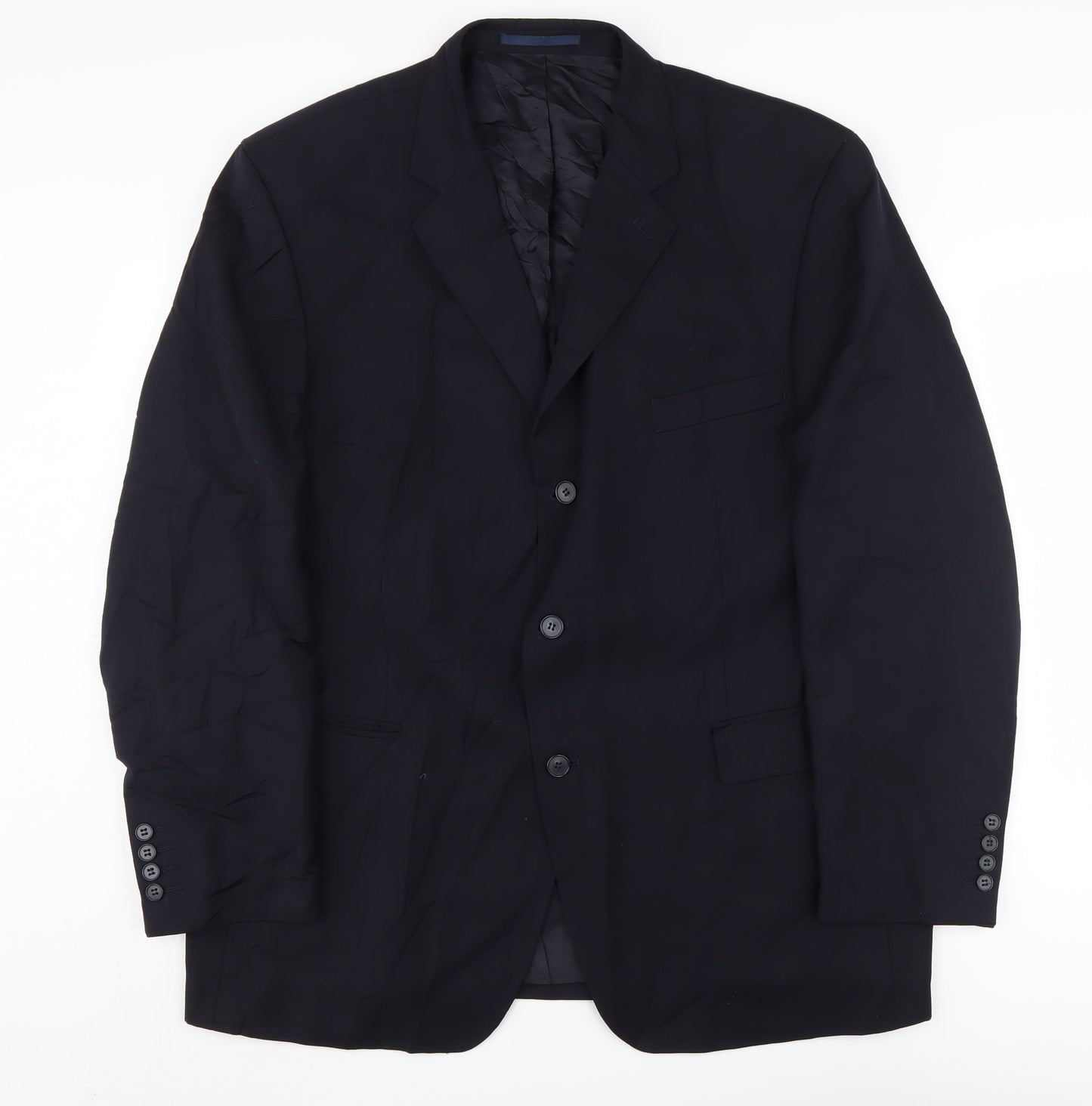 Mens UK Size 46 Pierre Cardin Regular Black Suit Jacket
