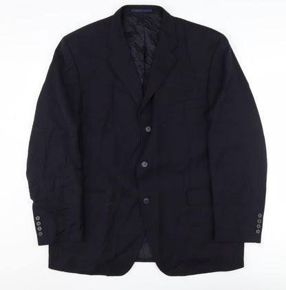 Mens UK Size 46 Pierre Cardin Regular Black Suit Jacket