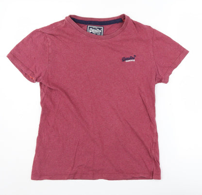 SuperDry Men's Red Medium Crew Neck T-Shirt