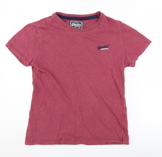 SuperDry Men's Red Medium Crew Neck T-Shirt
