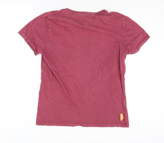 SuperDry Men's Red Medium Crew Neck T-Shirt