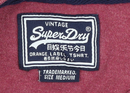 SuperDry Men's Red Medium Crew Neck T-Shirt