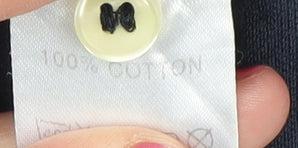 Linea Men's Blue Polo Shirt Medium Solid Cotton