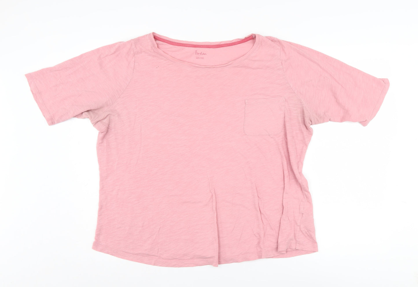 Boden Women's Pink T-Shirt, Size 22, Plus Size, Relaxed Fit