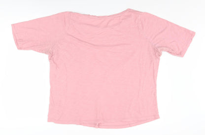 Boden Women's Pink T-Shirt, Size 22, Plus Size, Relaxed Fit