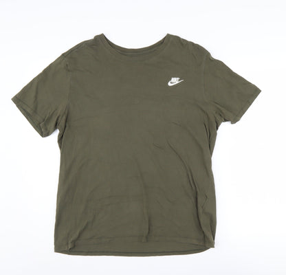 Nike Men's Green Athletic Crew Neck T-Shirt L