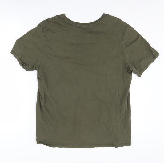 Nike Men's Green Athletic Crew Neck T-Shirt L