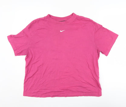 Womens UK Size M Nike Pink Basic T-Shirt