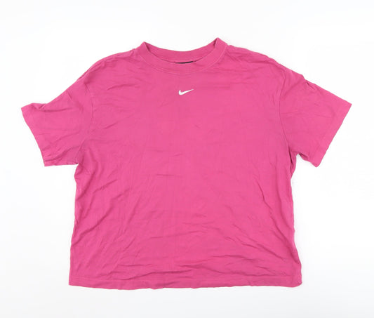 Womens UK Size M Nike Pink Basic T-Shirt