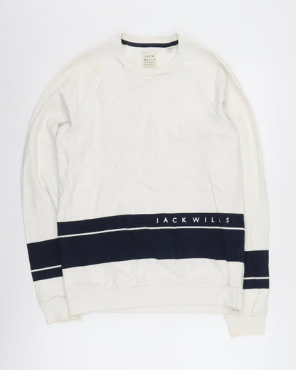 Mens UK Size XS Jack Wills White Pullover Sweatshirt