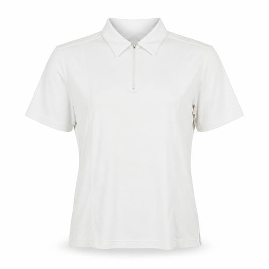 Emsmorn Women's White Polo Top Size 16 Regular Fit