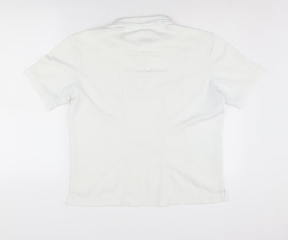 Emsmorn Women's White Polo Top Size 16 Regular Fit