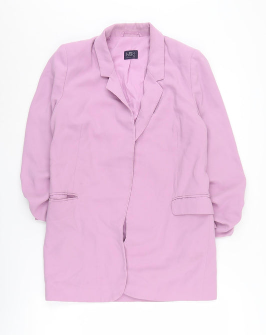 Marks and Spencer Women's Pink Blazer Size 8