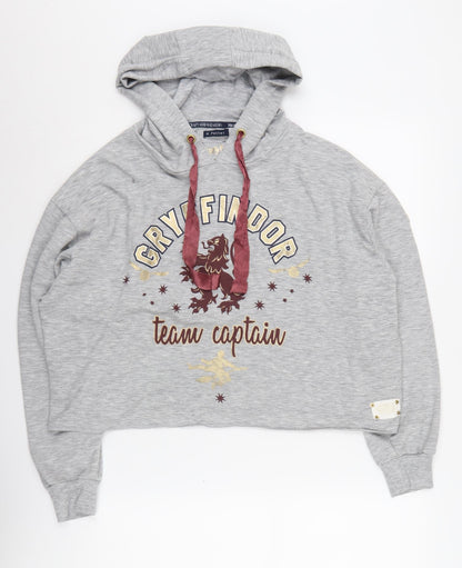 Womens UK Size L Harry Potter Grey Pullover Hoodie