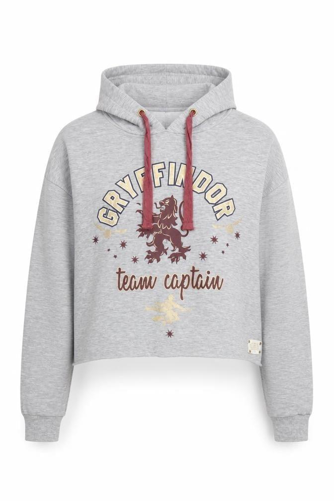 Womens UK Size L Harry Potter Grey Pullover Hoodie