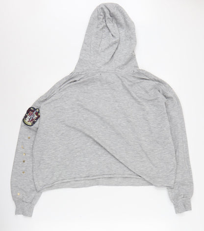 Womens UK Size L Harry Potter Grey Pullover Hoodie