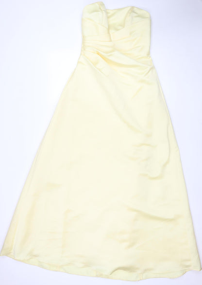 Alfred Angelo Gold Strapless Long Dress, Size 12 Women