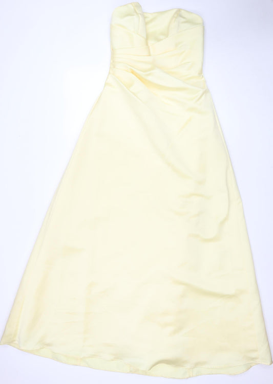 Alfred Angelo Gold Strapless Long Dress, Size 12 Women