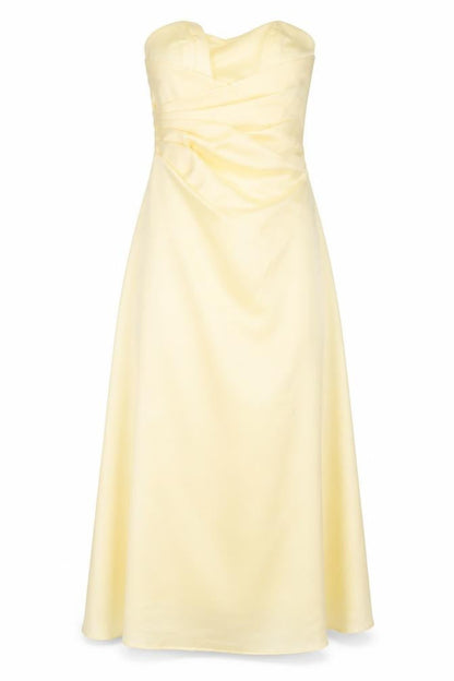 Alfred Angelo Gold Strapless Long Dress, Size 12 Women
