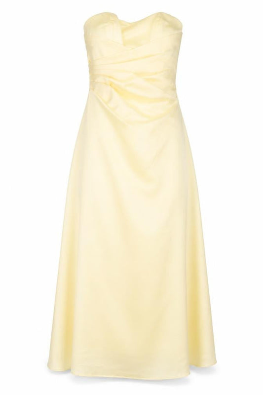 Alfred Angelo Gold Strapless Long Dress, Size 12 Women