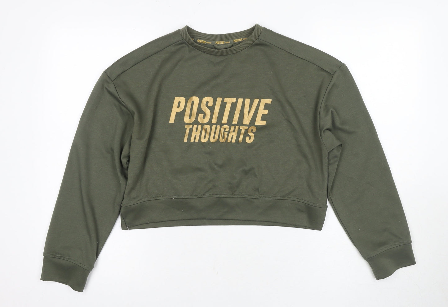 Zara Girls Green Pullover Sweatshirt 13-14 Years
