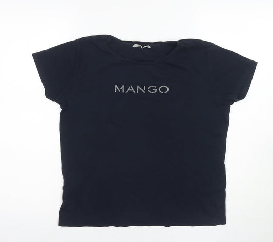 Womens UK Size XL MNG Black Basic T-Shirt