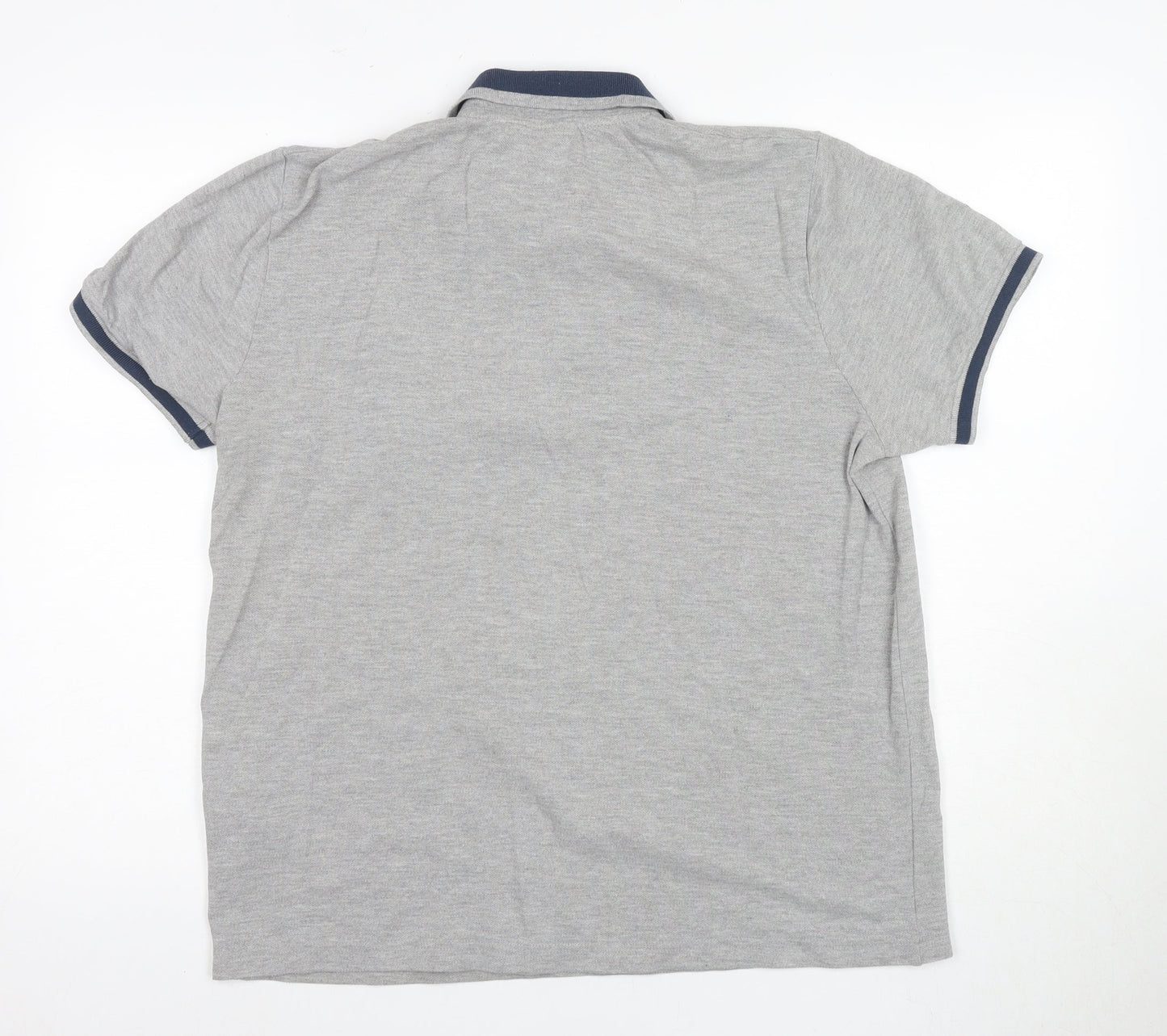 Sergio Tacchini Men's Grey Polo Shirt, M, Short Sleeve