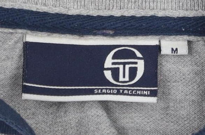 Sergio Tacchini Men's Grey Polo Shirt, M, Short Sleeve