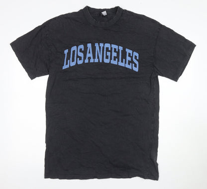 Mens UK Size XS Divided Black  T-Shirt