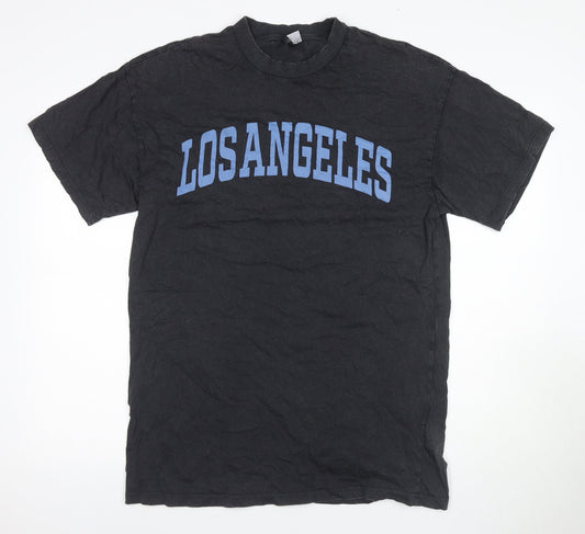 Mens UK Size XS Divided Black  T-Shirt