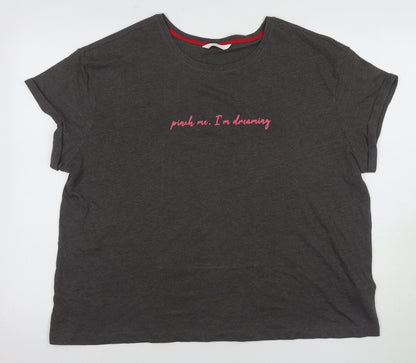 Marks & Spencer Women's Grey XL Nightshirt Embroidered