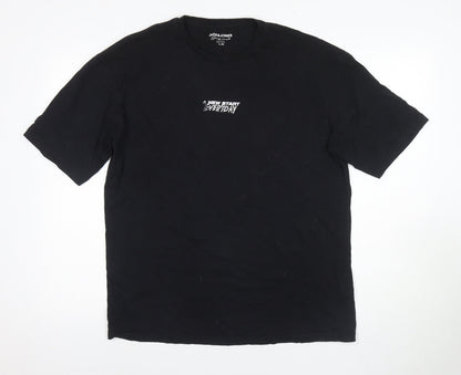 Mens UK Size M JACK & JONES Black  T-Shirt