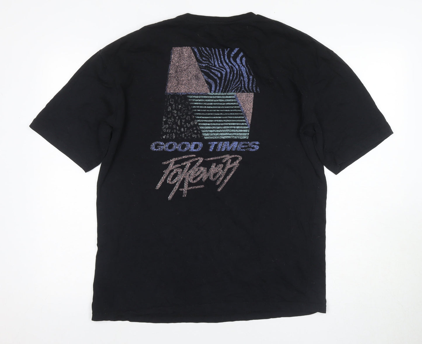Mens UK Size M JACK & JONES Black  T-Shirt