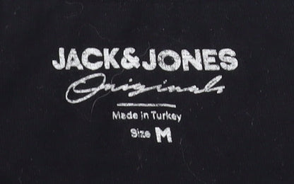Mens UK Size M JACK & JONES Black  T-Shirt