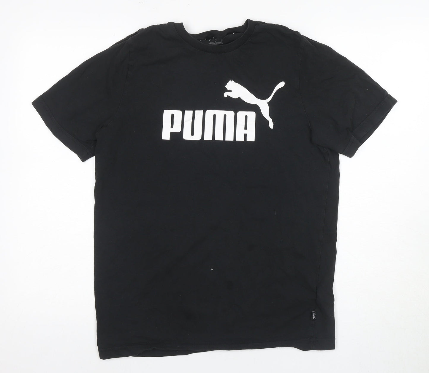 Puma Men's Black M Logo Sports T-Shirt