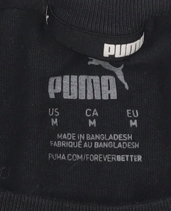 Puma Men's Black M Logo Sports T-Shirt