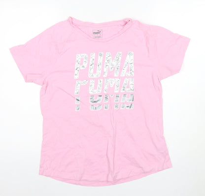 Womens UK Size 14 PUMA Pink Basic T-Shirt