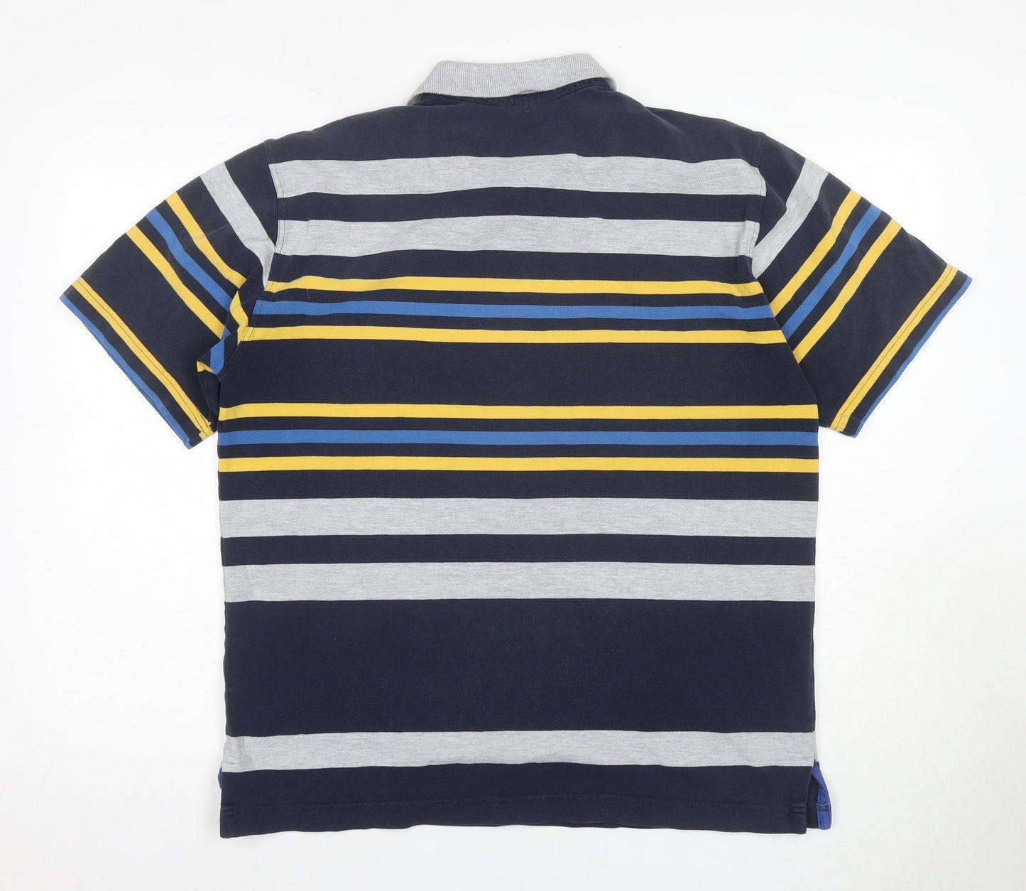 Dors Men's Blue Striped Polo Shirt - Size S, Casual Wear