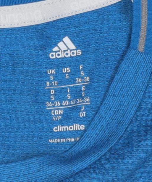 Adidas Women's Blue T-Shirt, Size 8, Lightweight, Breathable