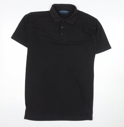 Pegasus Men's Black Polo Shirt M Solid Casual